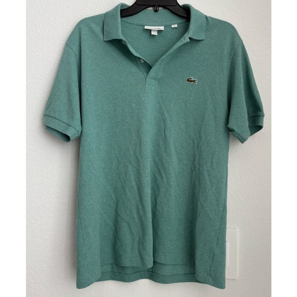 NWOT Mens Lacoste Short Sleeve Classic Fit Chine Pique Polo Shirt Size Medium - Picture 2 of 6